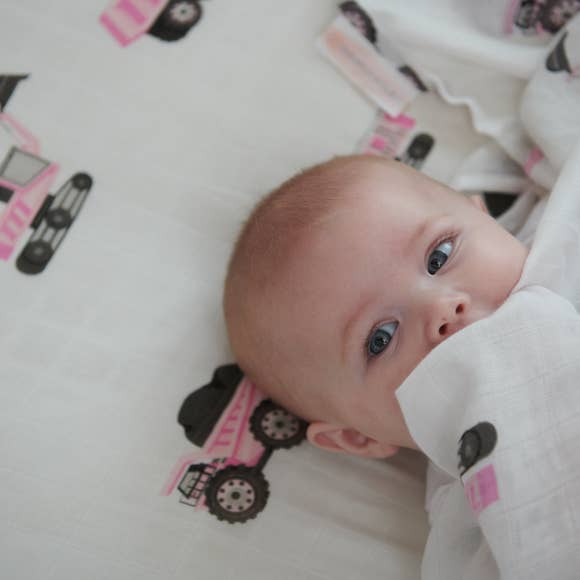 Pink Digger Swaddle